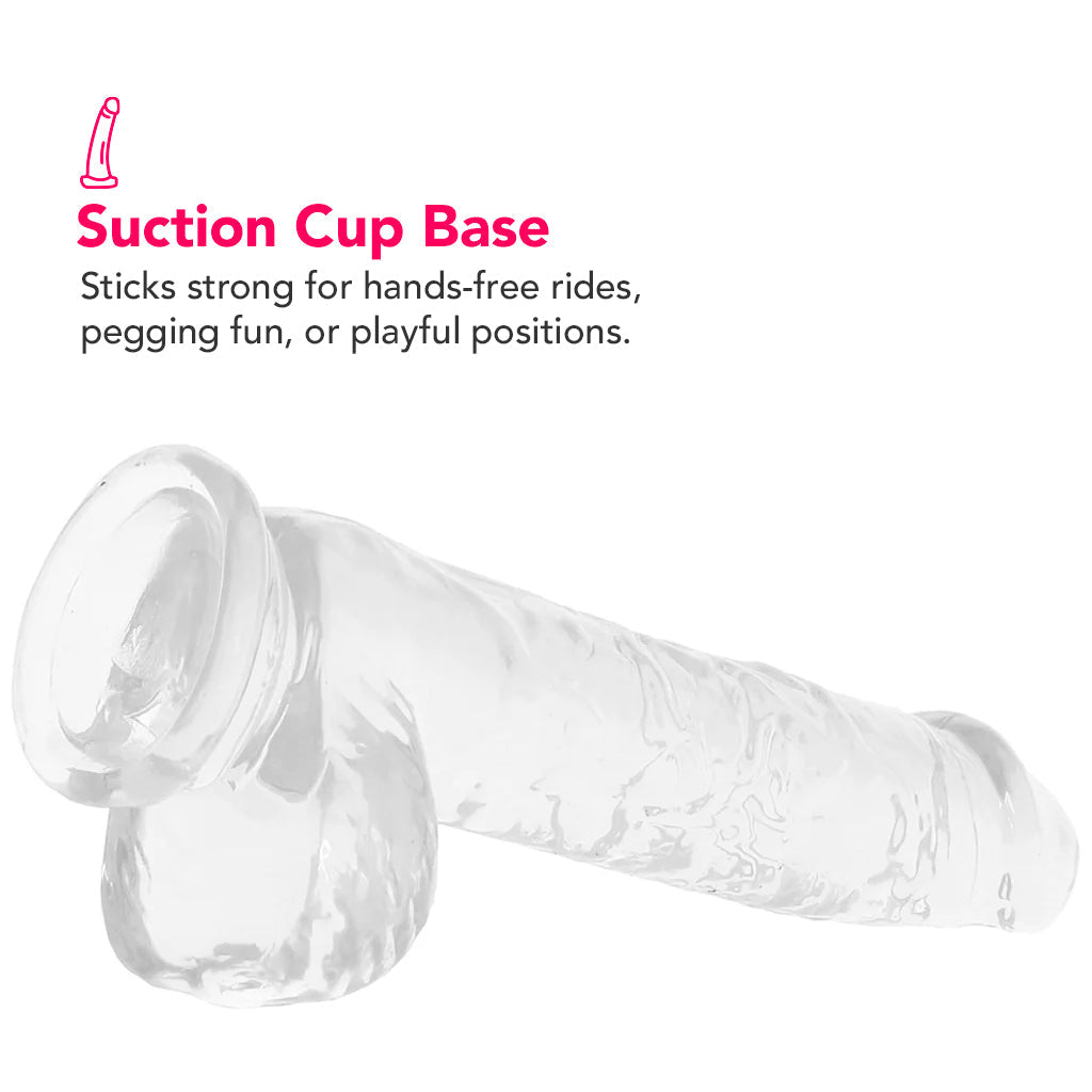 Naturally Yours 6 Inch Crystalline Dildo in Clear Dildo Sex Toys > Realistic Dildos