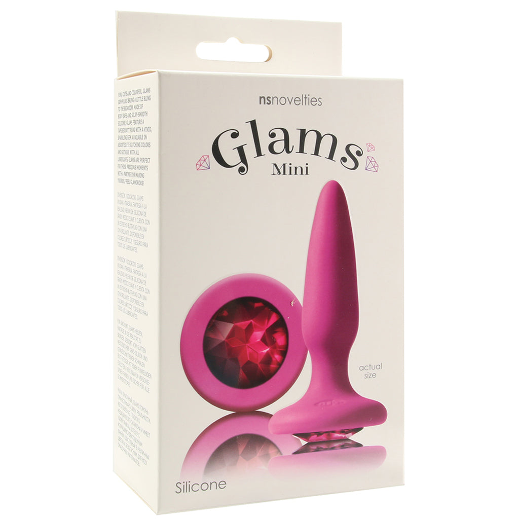 Glams Mini Pink Gem Silicone Butt Plug Anal Sex Toys > Butt Plugs