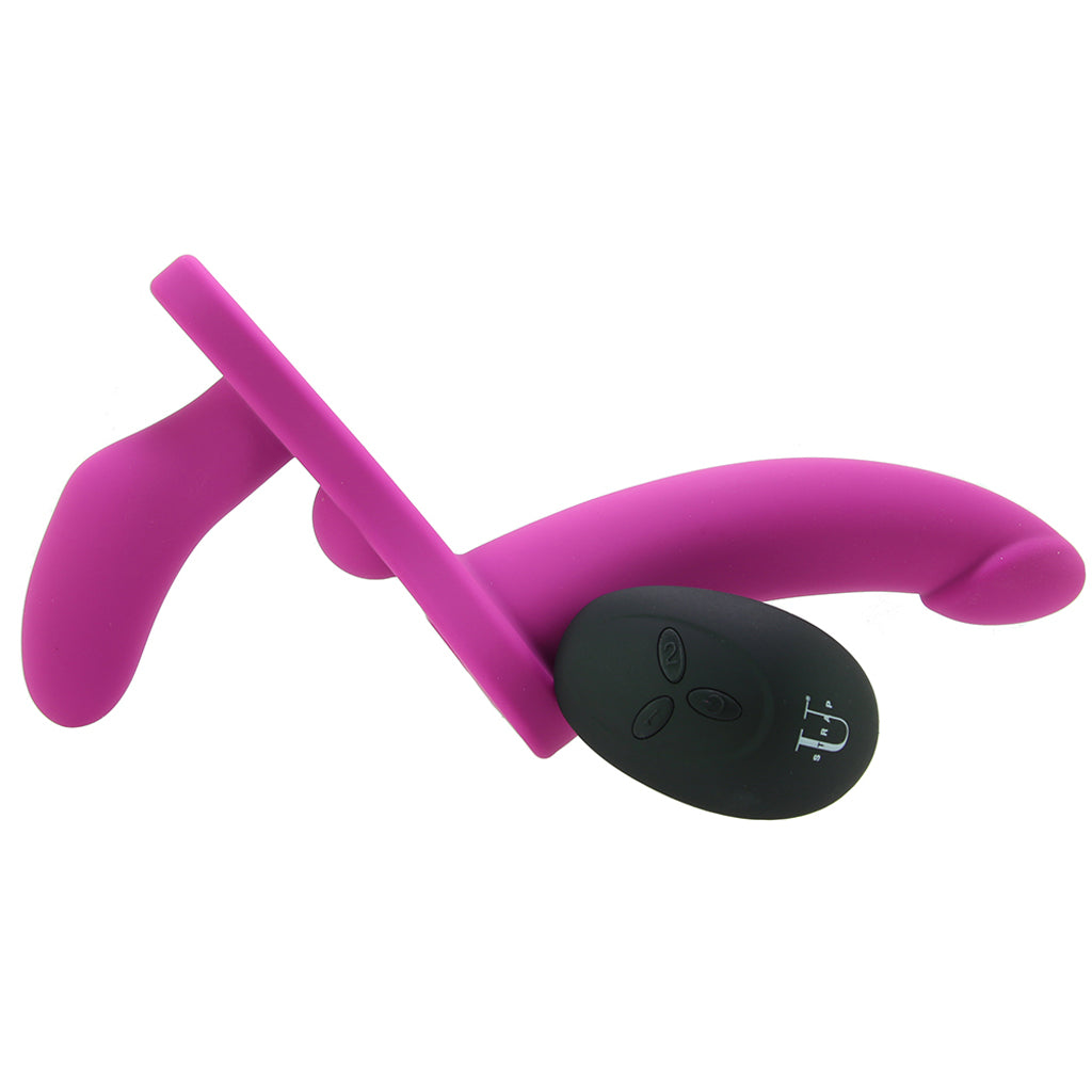 Strap U Double Take Vibrating Dildo & Harness Dildo Sex Toys > Strap-On and Harnesses