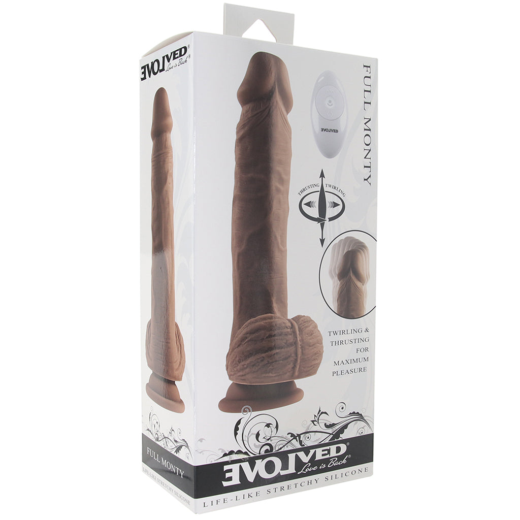 Full Monty 9 Inch Thrusting and Twirling Dildo in Dark Dildo Sex Toys > Realistic Dildos