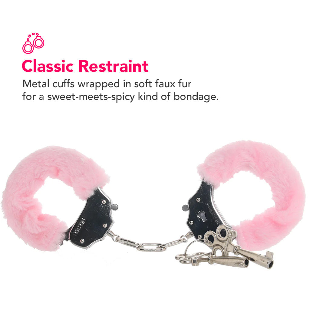 Tempasia Beginner Fuzzy Cuffs in Pink Bondage and Fetish > Wrist and Ankle Cuffs