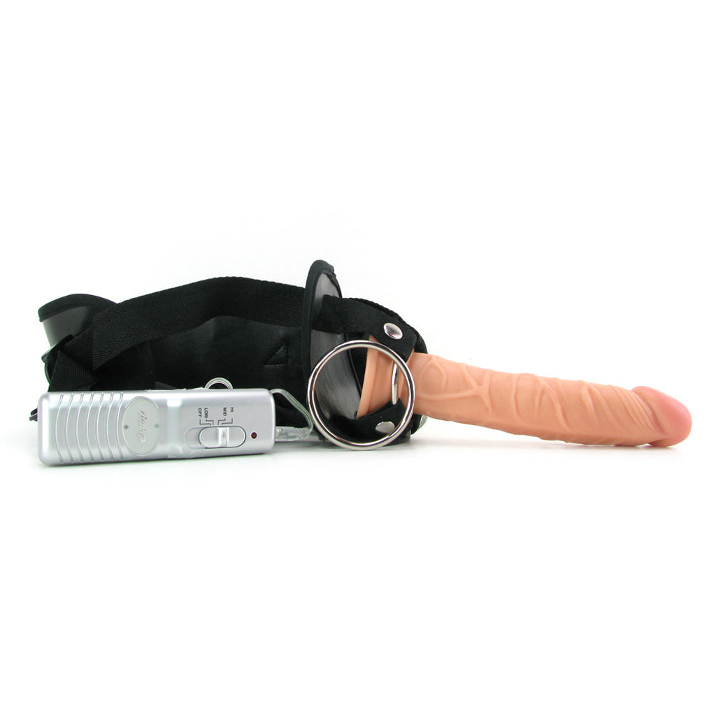 Real Skin Whoppers Vibe & Universal Harness in 7 Inches Vibrators > Strap-On & Wearable