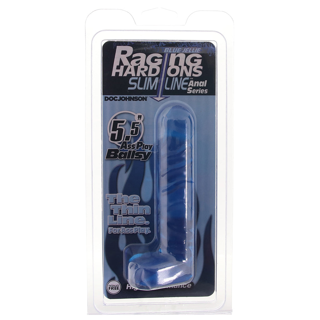 Raging Hard-Ons Slimline 5.5 Inch Ballsy in Blue Anal Sex Toys > Anal Starter Toys