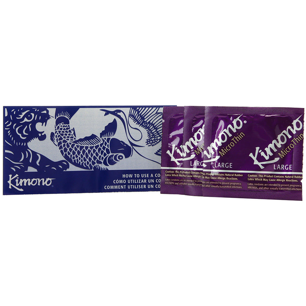 Kimono MicroThin Large Condoms in 3 Pack Condoms