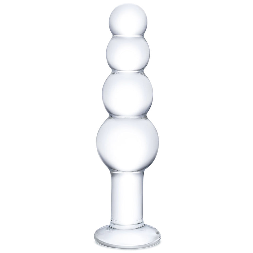 gläs 7.25 Inch Beaded Butt Plug Anal Sex Toys > Butt Plugs