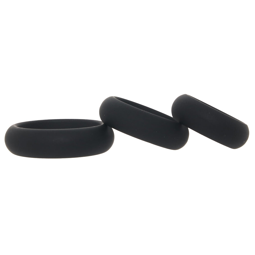 LEVELZ 3 Piece Wide O Cock Ring Set in S-L Cock Rings