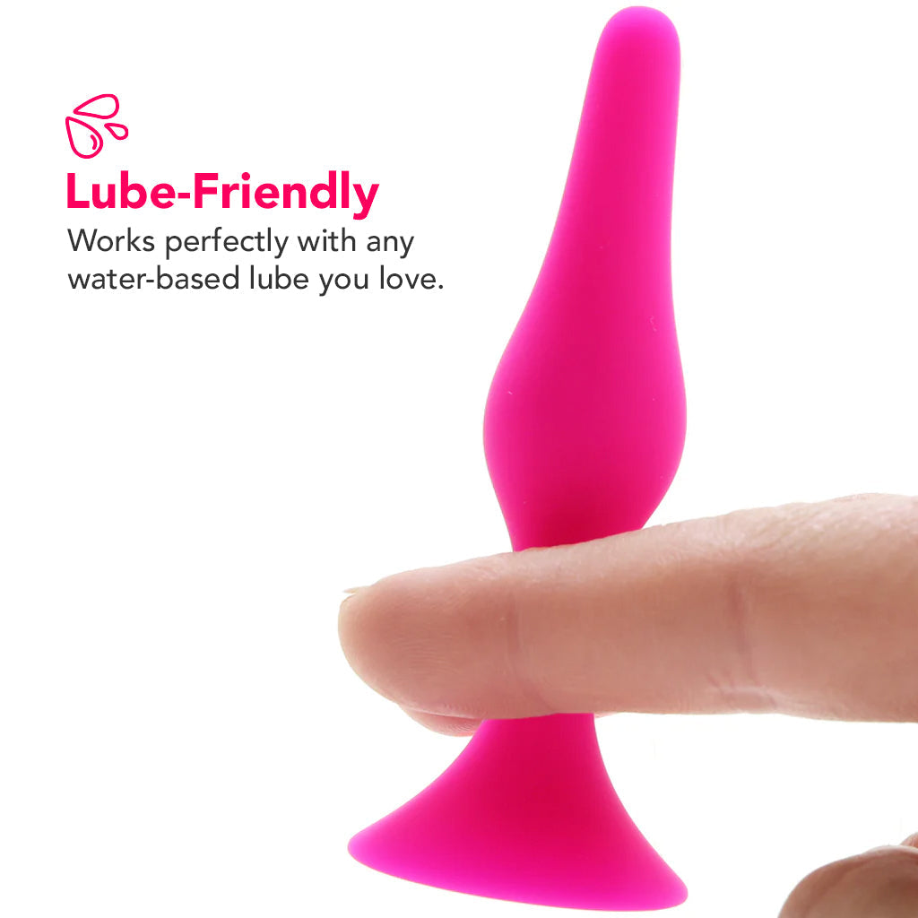 Luxe Beginner Silicone Butt Plug Kit in Pink Anal Sex Toys > Butt Plugs