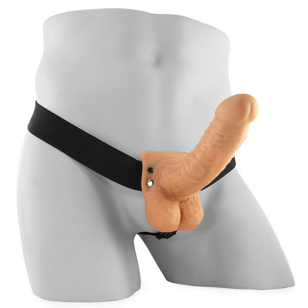 Fetish Fantasy 7 Inch Hollow Strap-On with Balls in Flesh Dildo Sex Toys > Strap-On and Harnesses