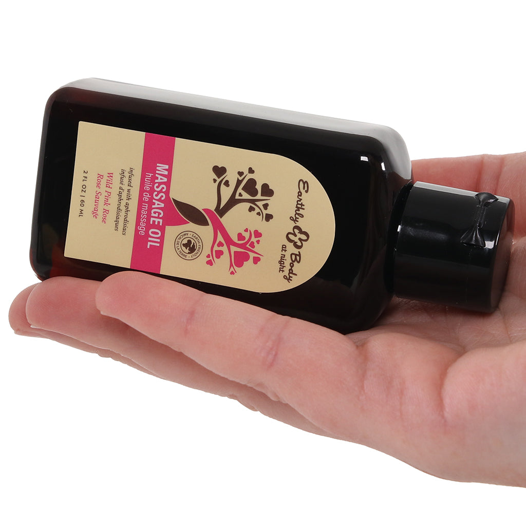 At Night Massage Oil 2oz/60ml in Wild Pink Rose Lubes and Lotions > Erotic Massage Oils