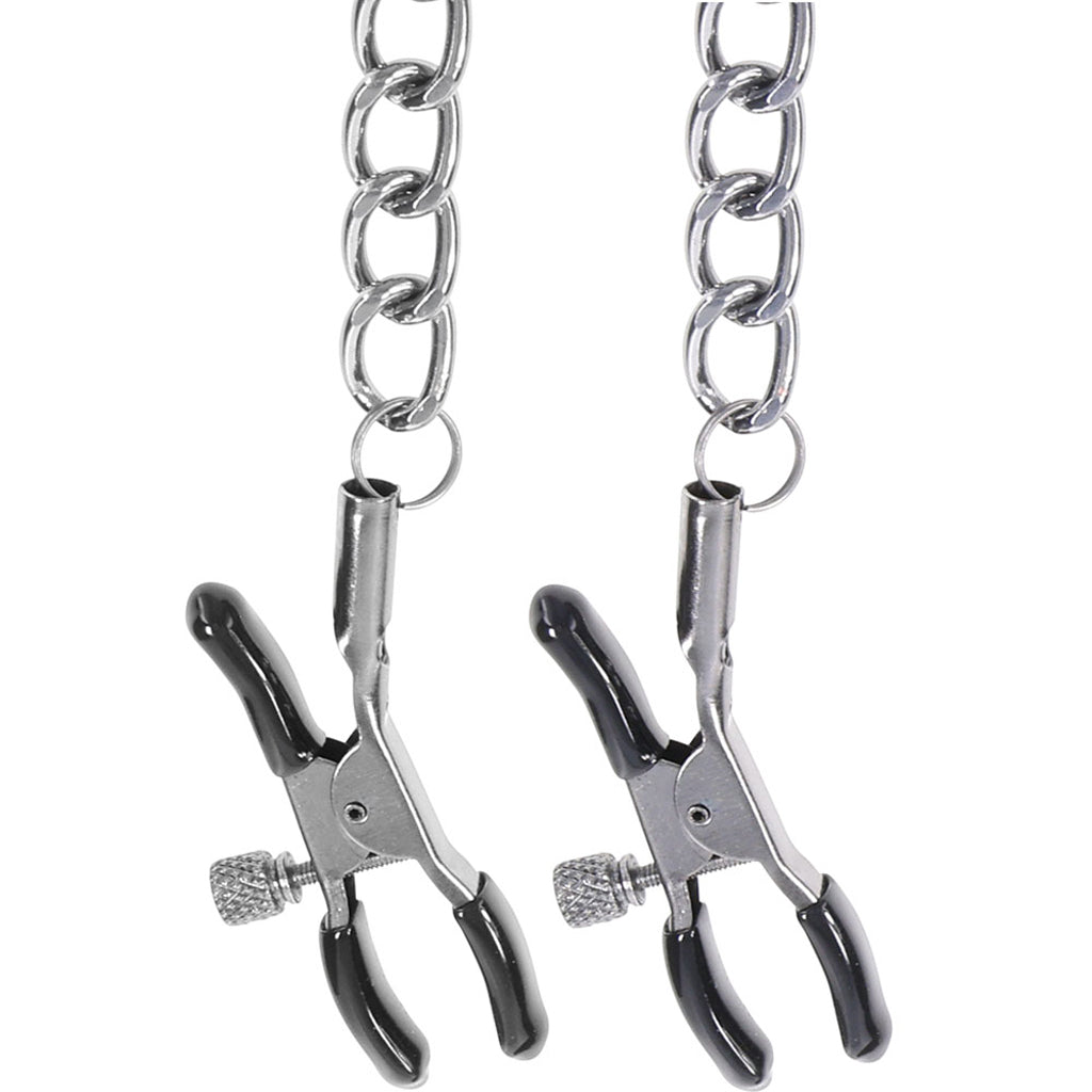 Velvet Noir Collar & Removable Clamps Bondage and Fetish > Leashes and Collars