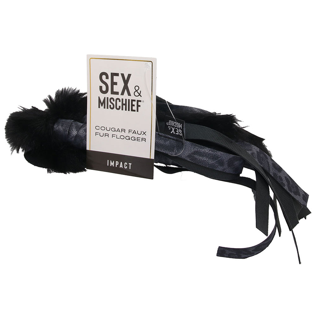 Sex & Mischief Cougar Faux Fur Flogger Bondage and Fetish > Whips and Crops