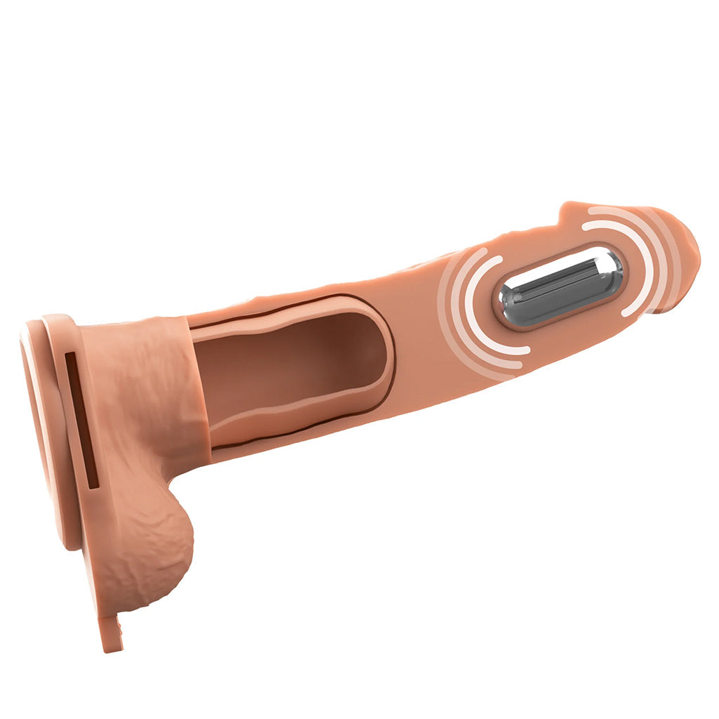 Fantasy X-tensions 7 Inch Hollow Strap-On Vibe in Light Male Enhancement > Extenders and Sleeves