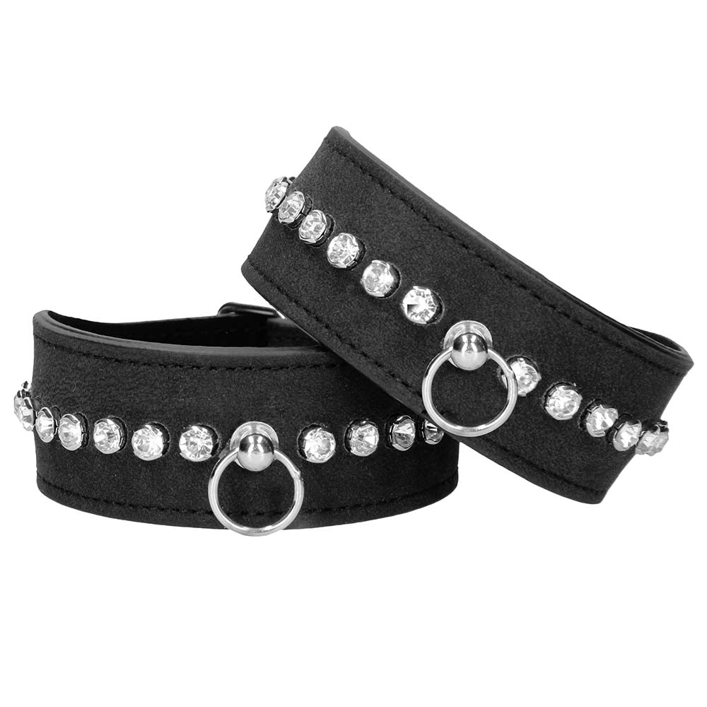 Ouch! Diamond Studded Ankle Cuffs Bondage and Fetish > Wrist and Ankle Cuffs