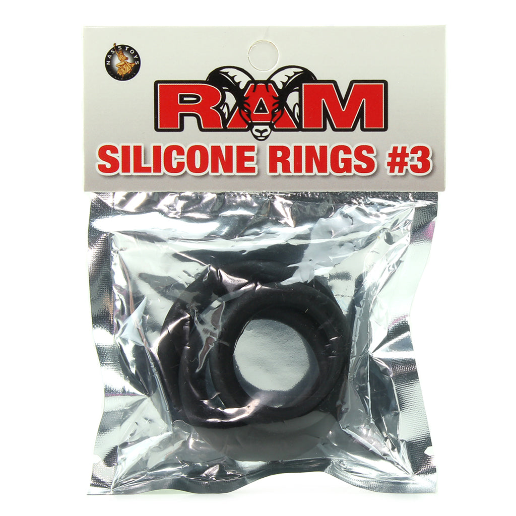 Ram Silicone Cock Rings #3 in Black Cock Rings