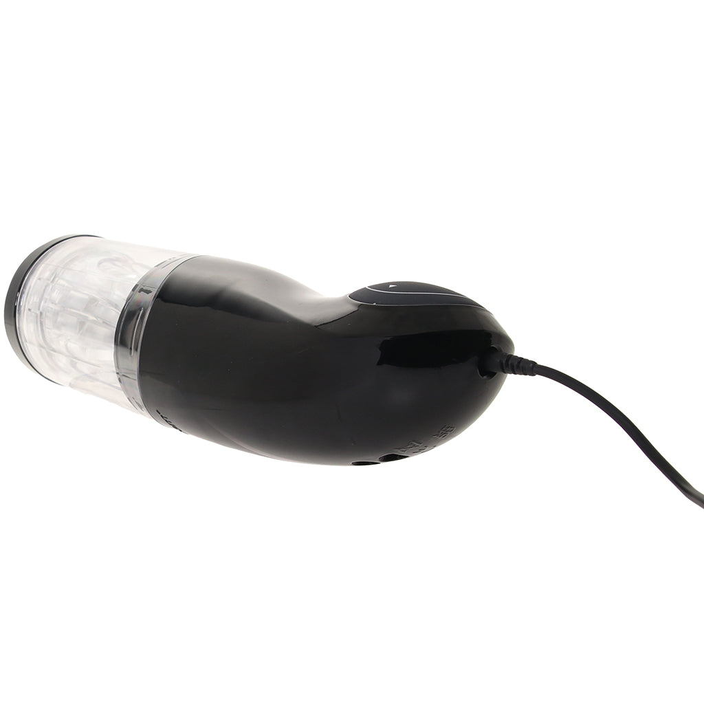 Extreme Mega-Bator Ass in Black/Clear Male Masturbators > Self-Contained Strokers