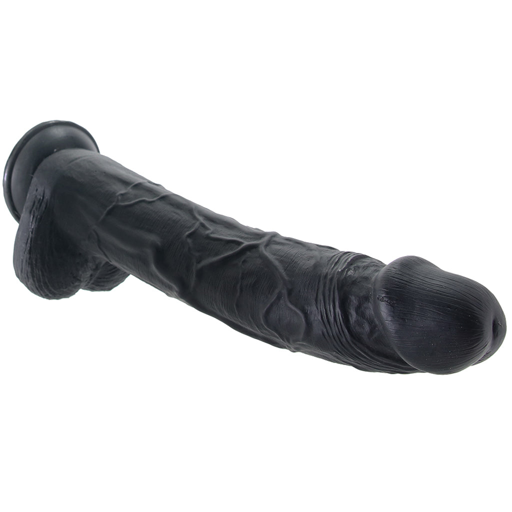 Master Cock Hung Harry 11.75 Inch Ballsy Dildo in Black Dildo Sex Toys > Realistic Dildos
