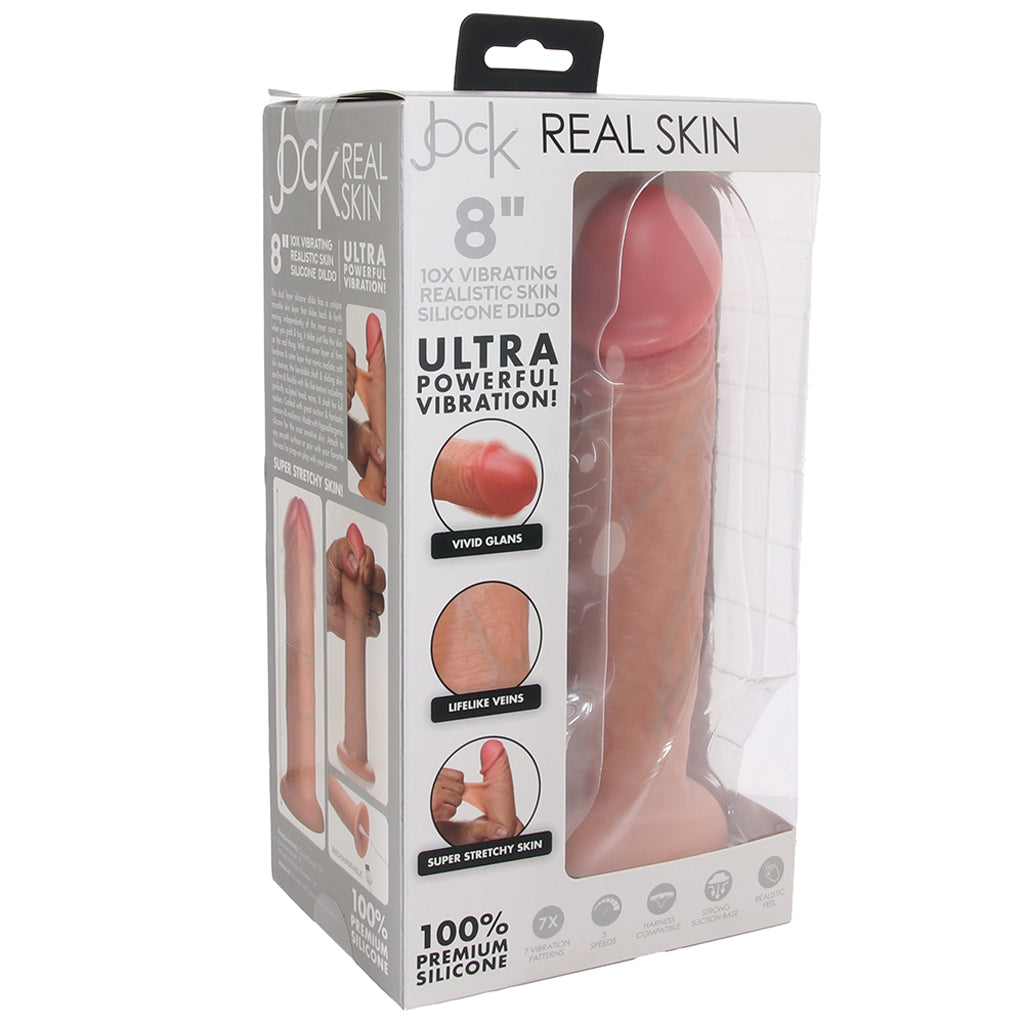 Jock Real Skin 8 Inch Vibrating Dildo Vibrators > Realistic Vibrator Dildos