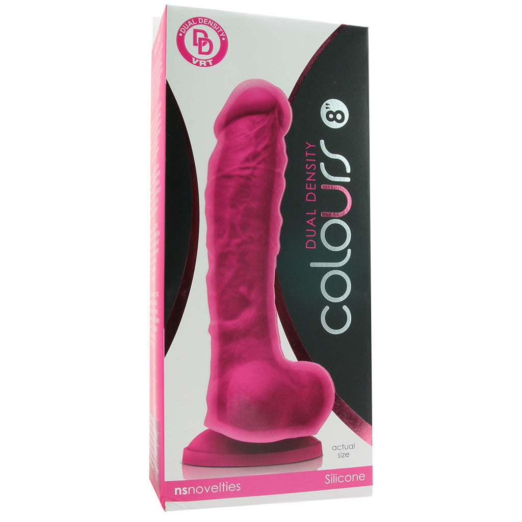 Colours 8 Inch Dual Density Silicone Dildo in Pink Dildo Sex Toys > Realistic Dildos