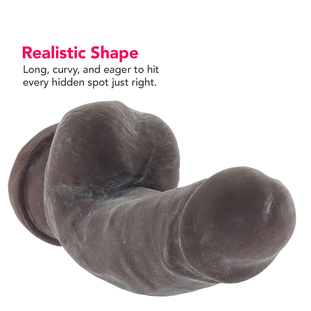 Dr. Skin Plus 7 Inch Girthy Poseable Dildo in Chocolate Dildo Sex Toys > Realistic Dildos