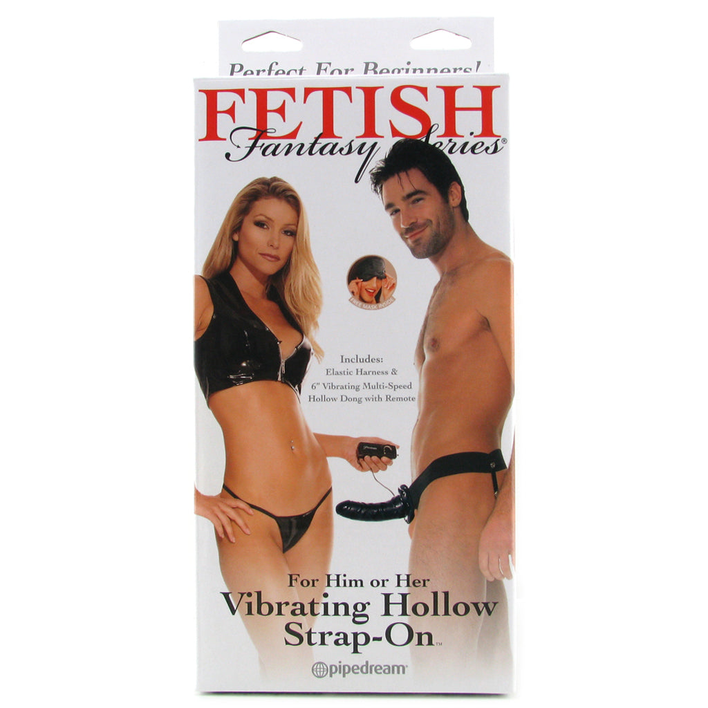 Fetish Fantasy Hollow Vibrating Strap-On in Black Vibrators > Strap-On & Wearable