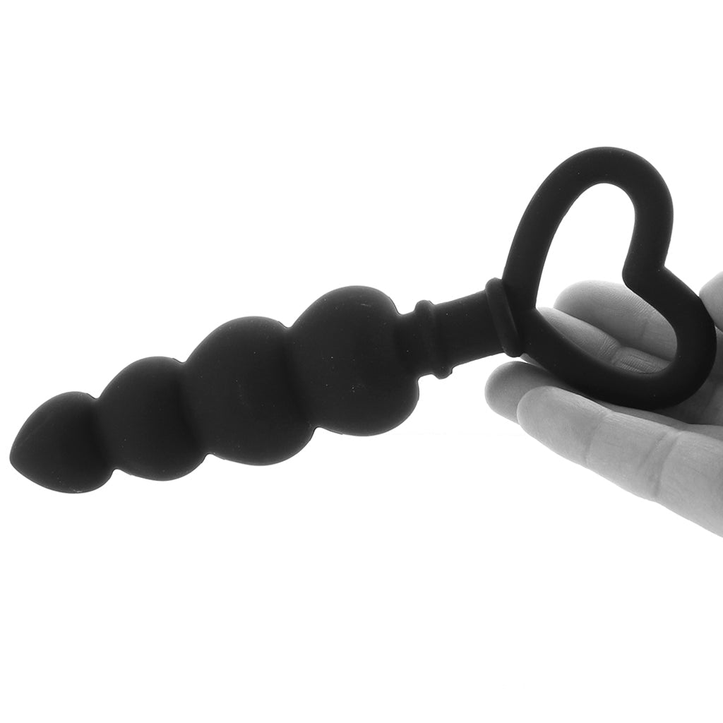 PinkCherry Black Hearts Butt Plug Anal Sex Toys > Butt Plugs