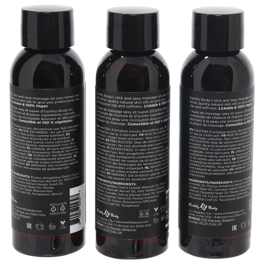 Hempseed Edible Massage Oil Gift Set Sensual Love > Massage