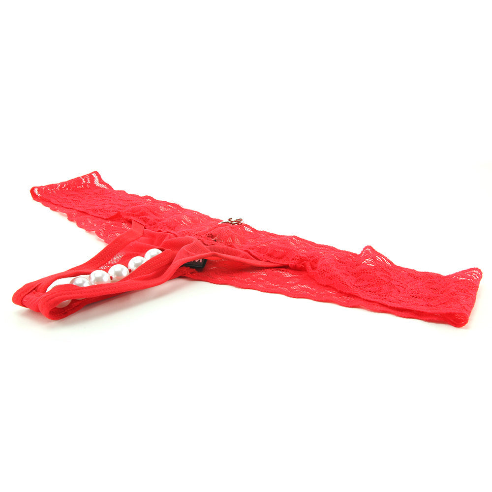 Stimulating Panties with Pearl Pleasure Beads Red /L Vibrators > Wearable & Panty Vibrators