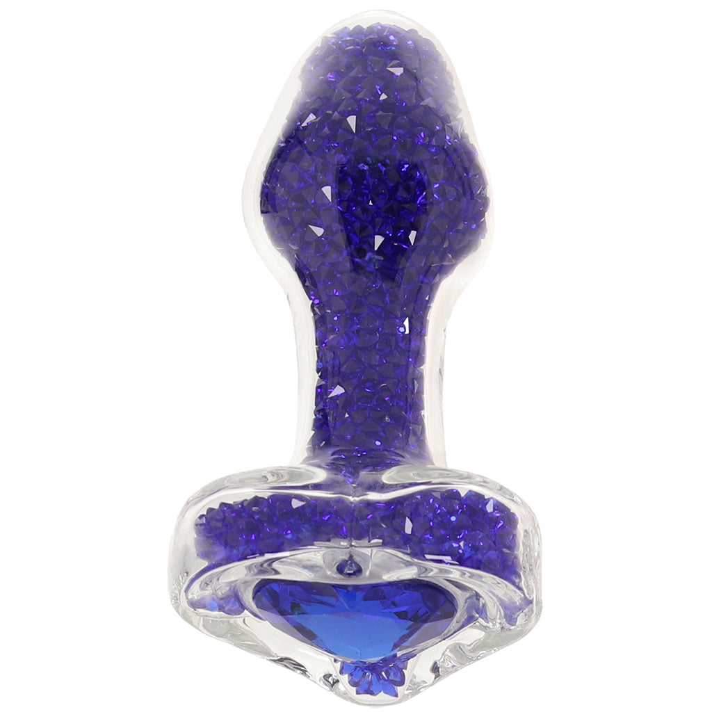 Oh My Gem Lustre Glass Butt Plug in Blue Anal Sex Toys > Butt Plugs
