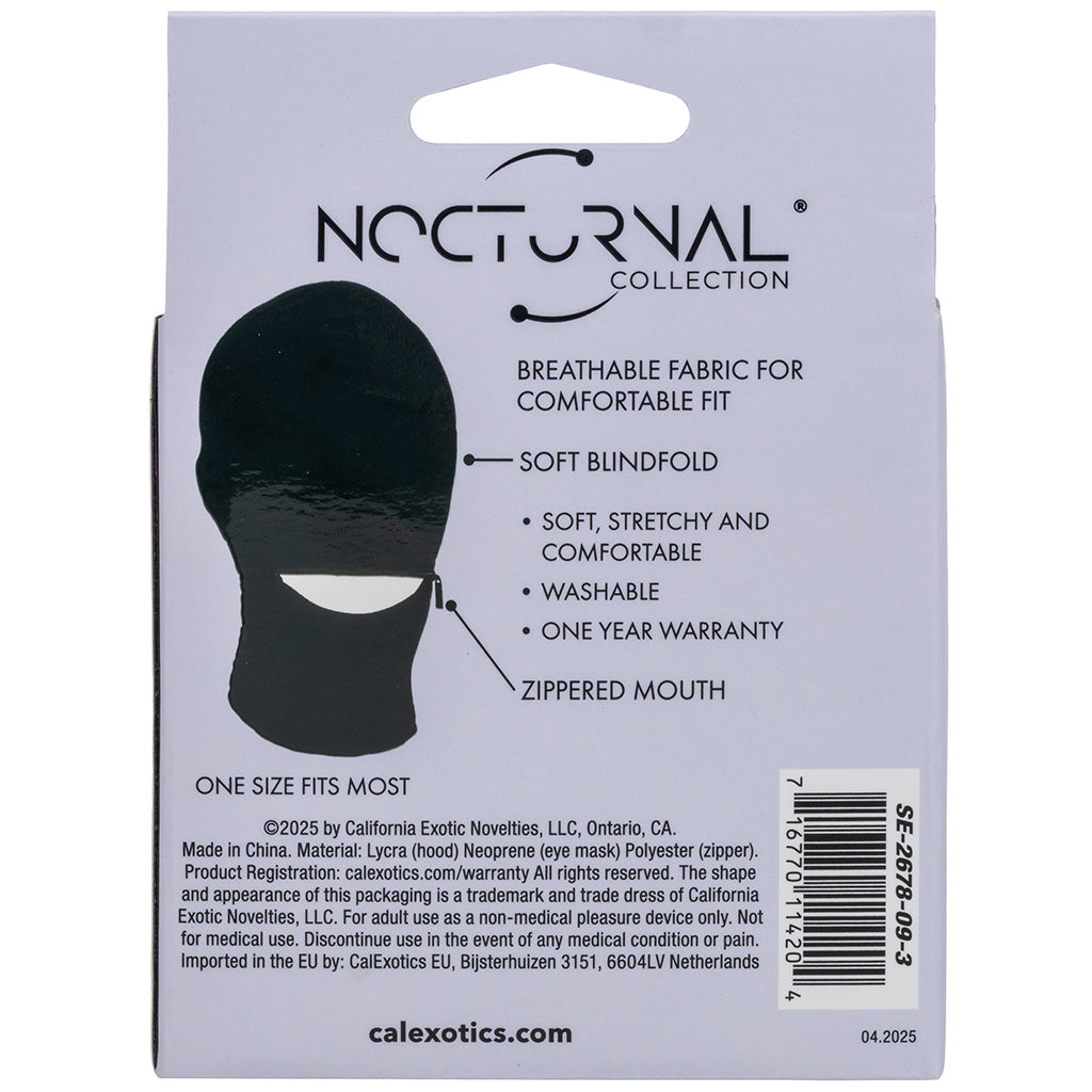 Nocturnal Collection Breathable Fetish Hood Bondage and Fetish > Pleasure Masks and Dress Up Play