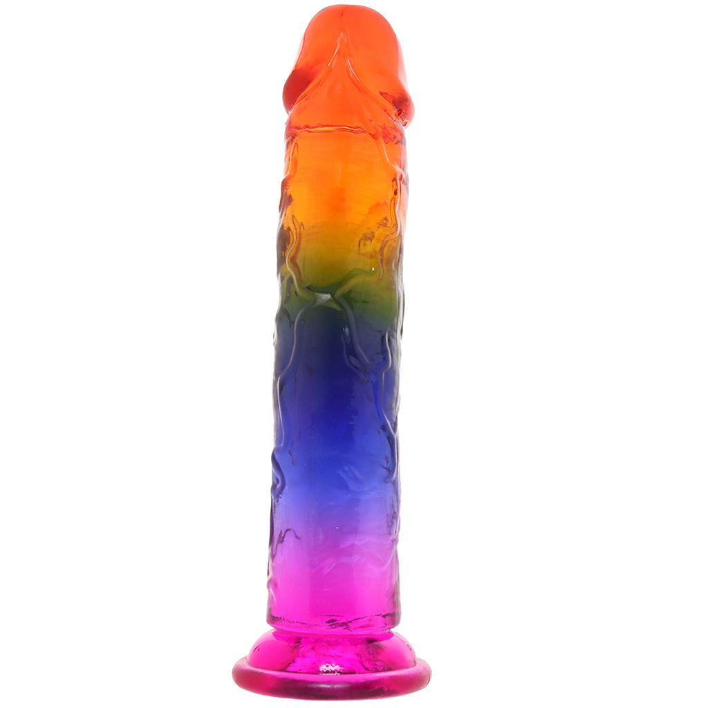 Crystal Jellies 7.5 Inch Classic Dildo in Rainbow Dildo Sex Toys > Realistic Dildos