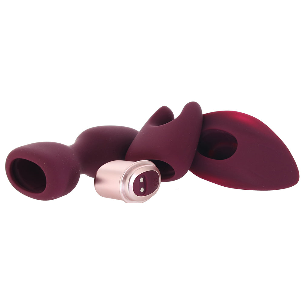 Loveline Ultimate Vibe Kit in Burgundy Anal Sex Toys > Butt Plugs