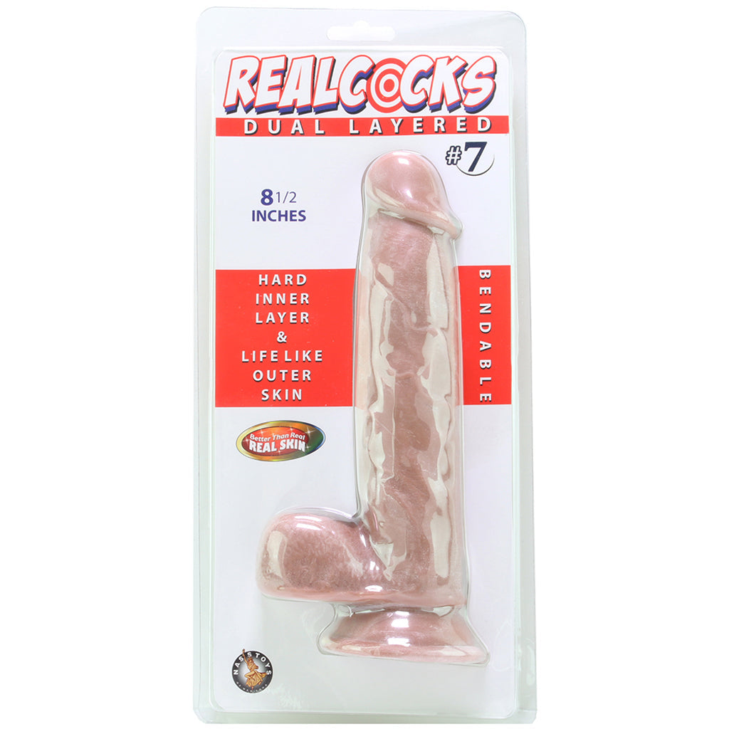 Real Cocks #7 Dual Layered Bendable Dildo in Brown Dildo Sex Toys > Realistic Dildos