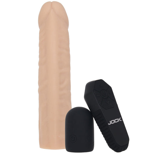 Jock Vibrating Realistic Penis Extender in Light