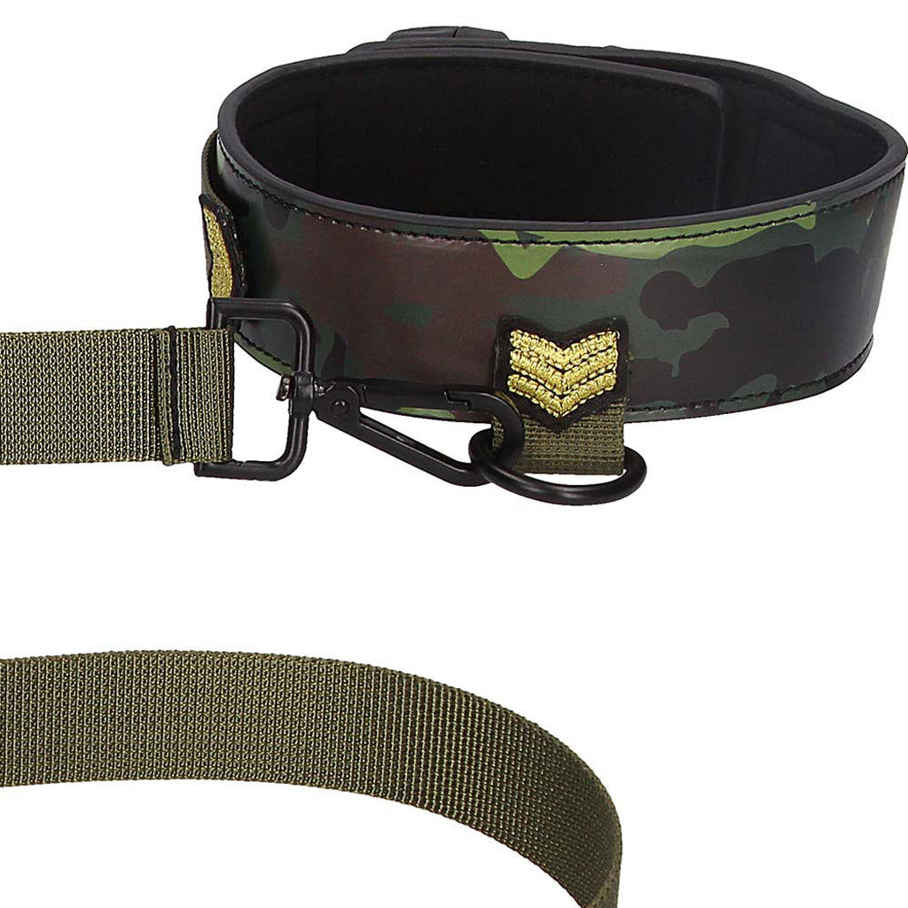 Ouch! Army Themed Collar with Leash Bondage and Fetish > Leashes and Collars