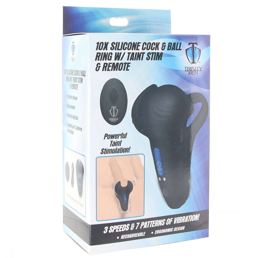 Trinity Men Cock & Ball Ring With Taint Stim Cock Rings