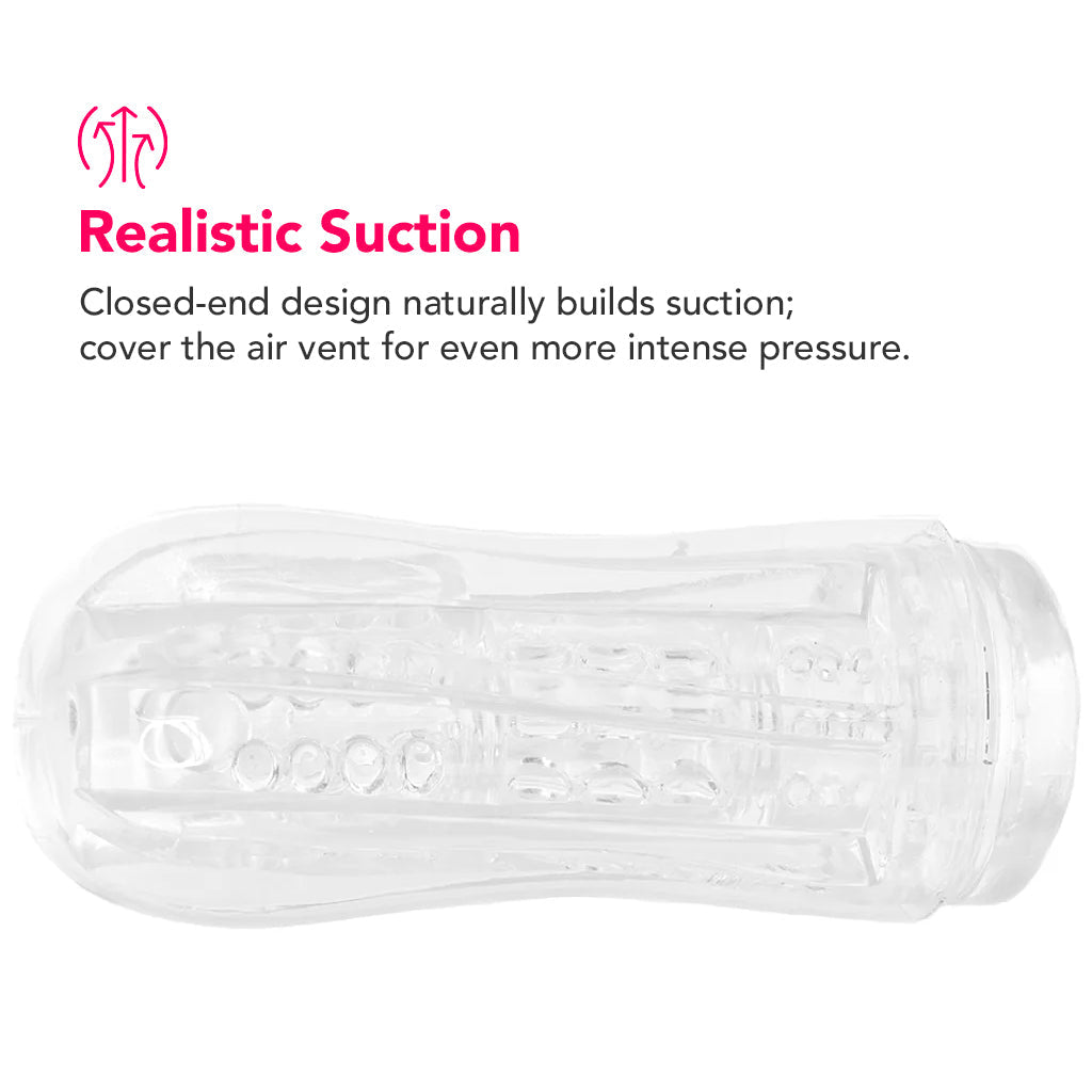 PDX Elite ViewTube See-Thru Stroker Male Masturbators > Self-Contained Strokers