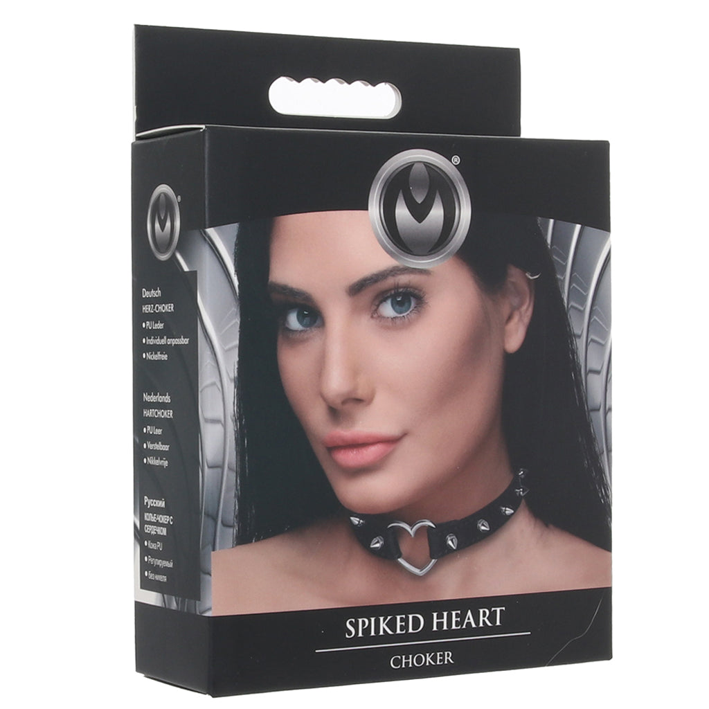 Master Series Spiked Heart Choker in Black Bondage and Fetish > Tools & Accessories