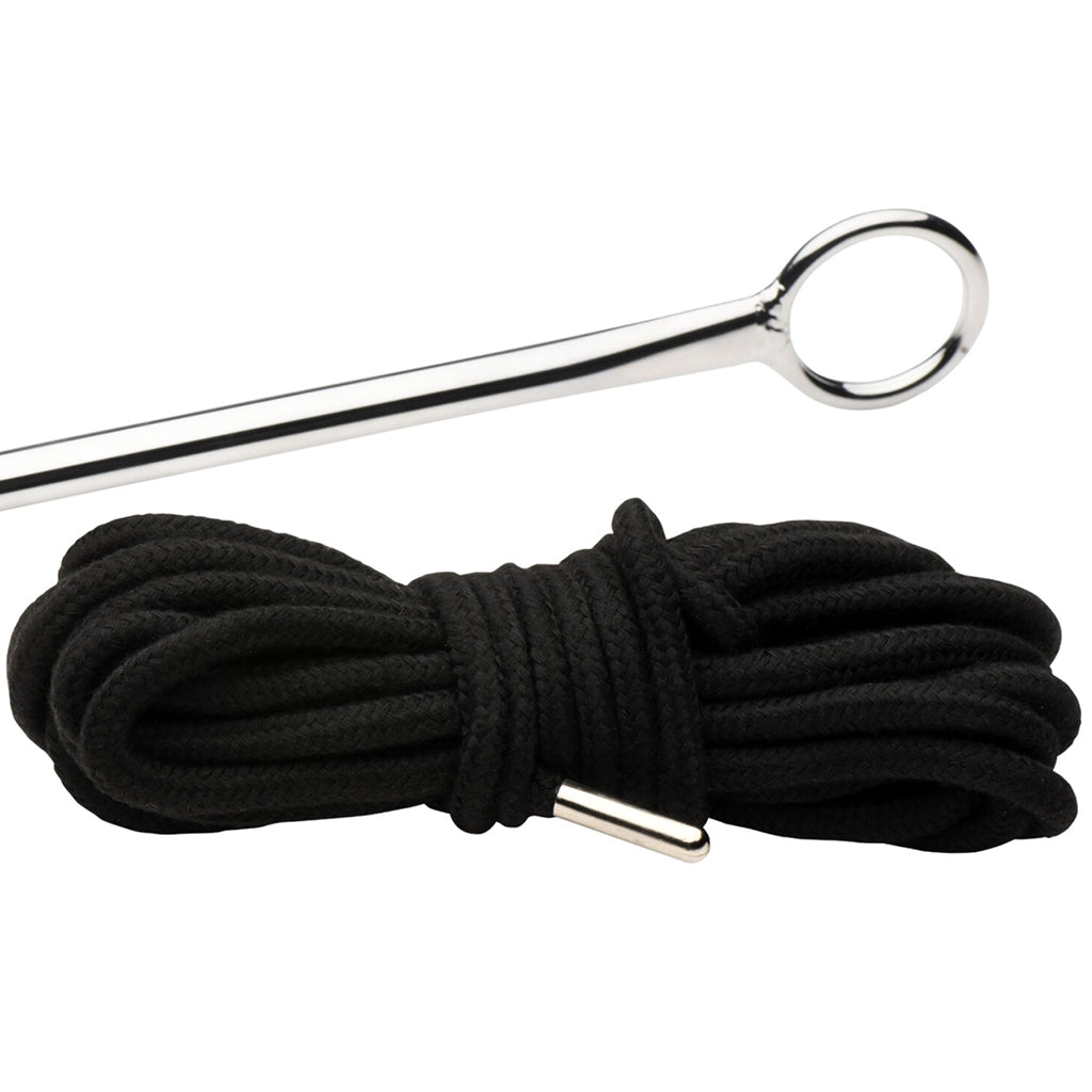 Master Series Roped Beaded Steel Anal Hook Dildo Sex Toys > Anal Dildos