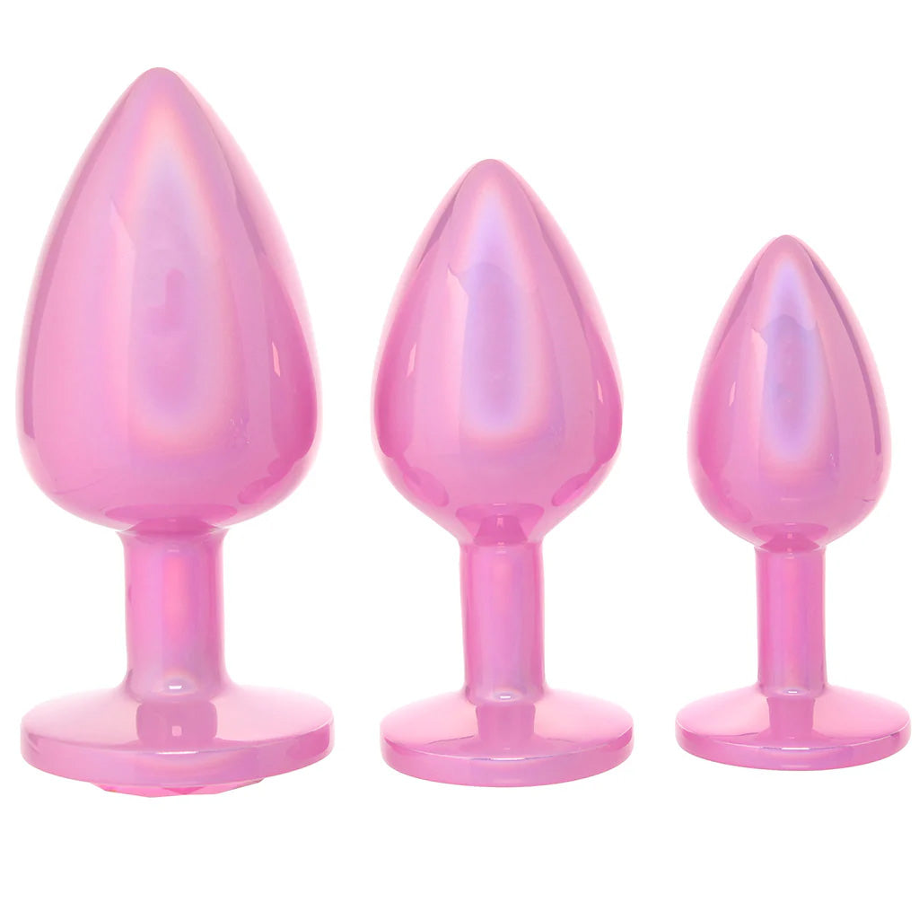 Ouch! Paris Collection Metal Anal Plug Set in Pink Anal Sex Toys > Butt Plugs