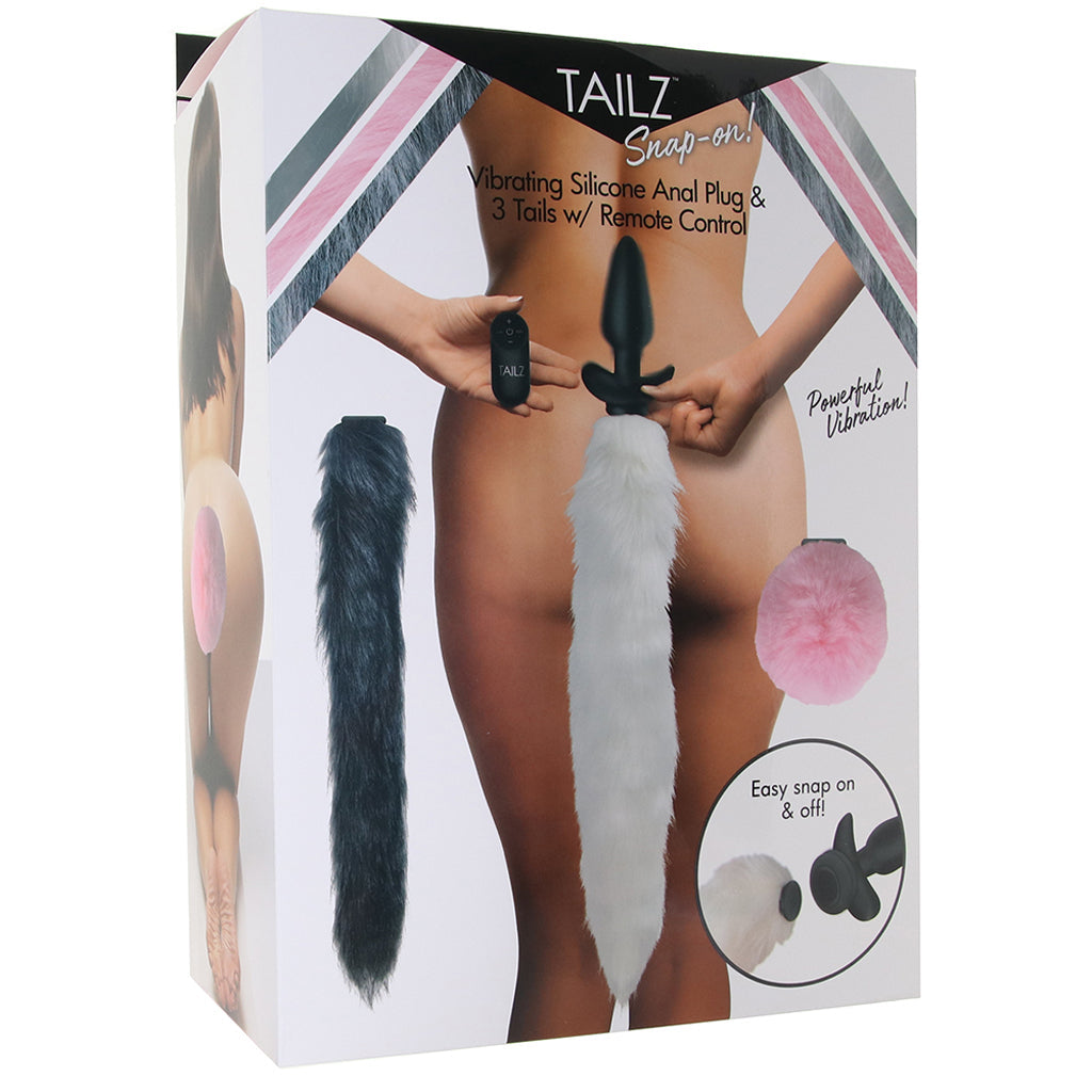Tailz Snap-On Anal Vibe and 3 Interchangeable Tails Set Anal Sex Toys > Anal Vibrators