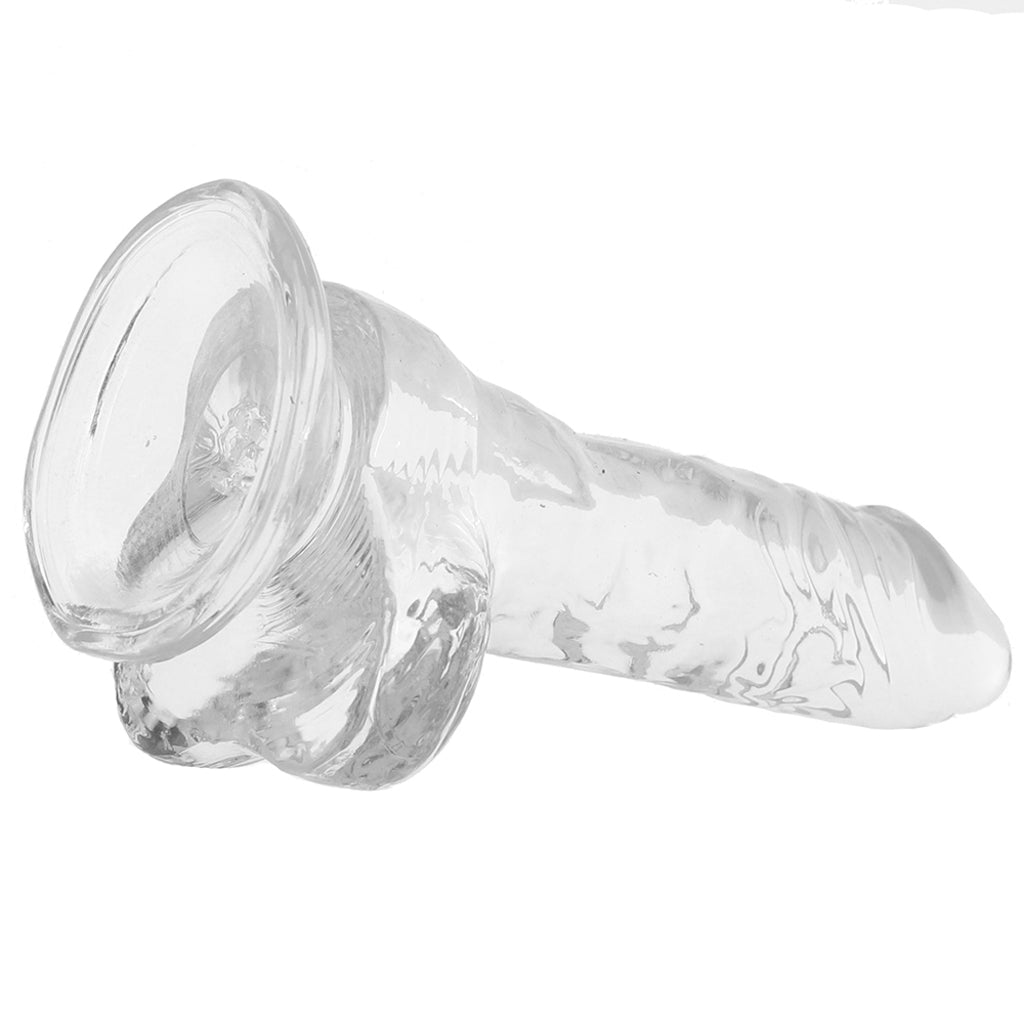 King Cock 4 Inch Ballsy Dildo in Clear Dildo Sex Toys > Realistic Dildos