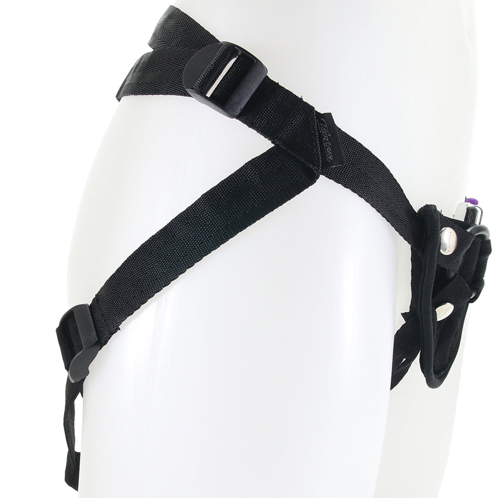 Velvet Vibrating Bullet Harness in Black Dildo Sex Toys > Strap-On and Harnesses