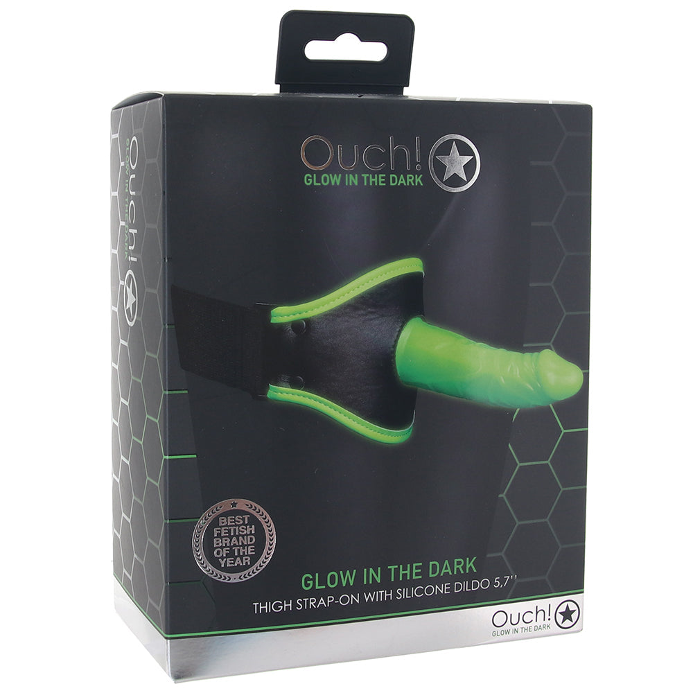 Ouch! Glow In The Dark Thigh Strap-on Dildo Sex Toys > Strap-On and Harnesses