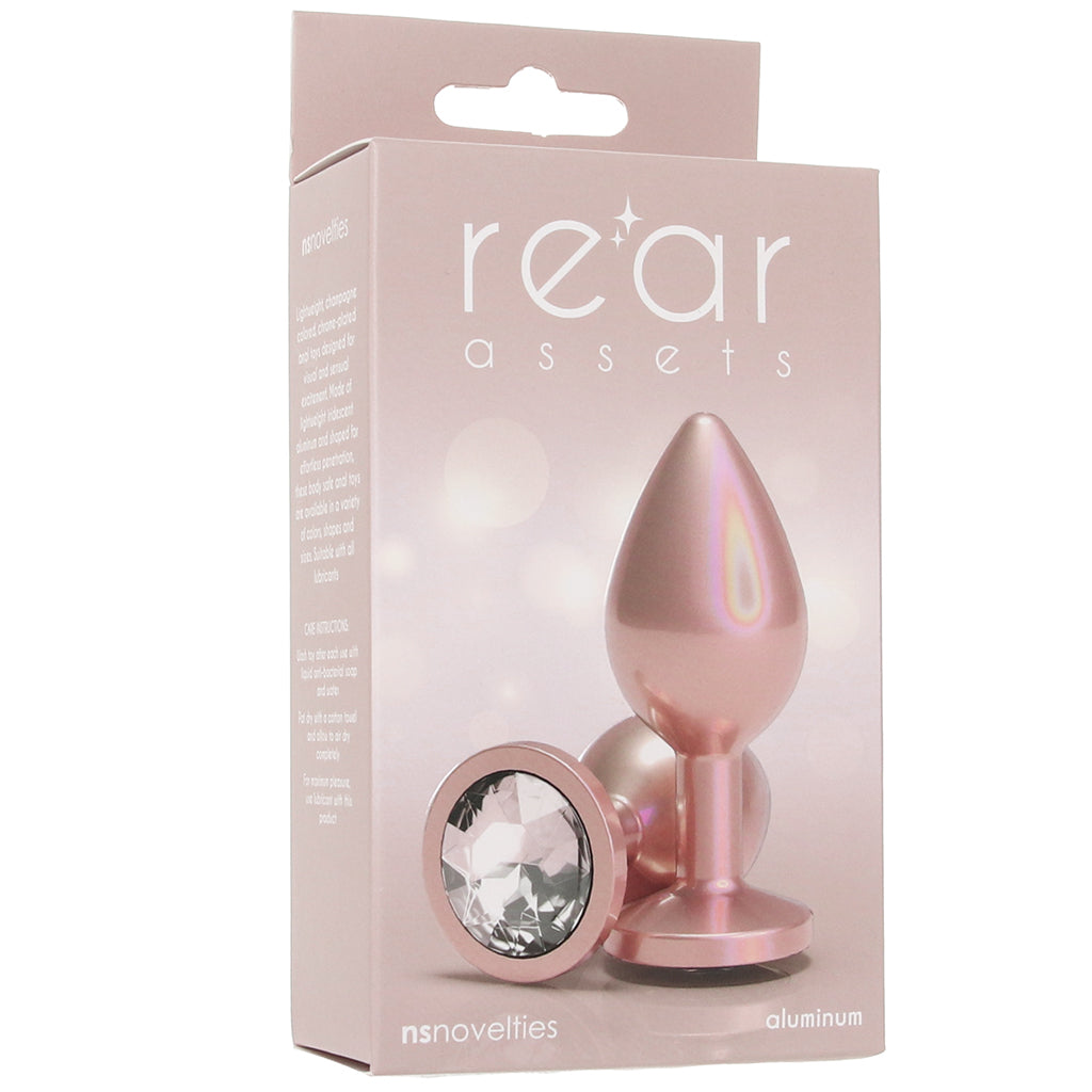 Rear Assets Medium Metal Butt Plug in Champagne