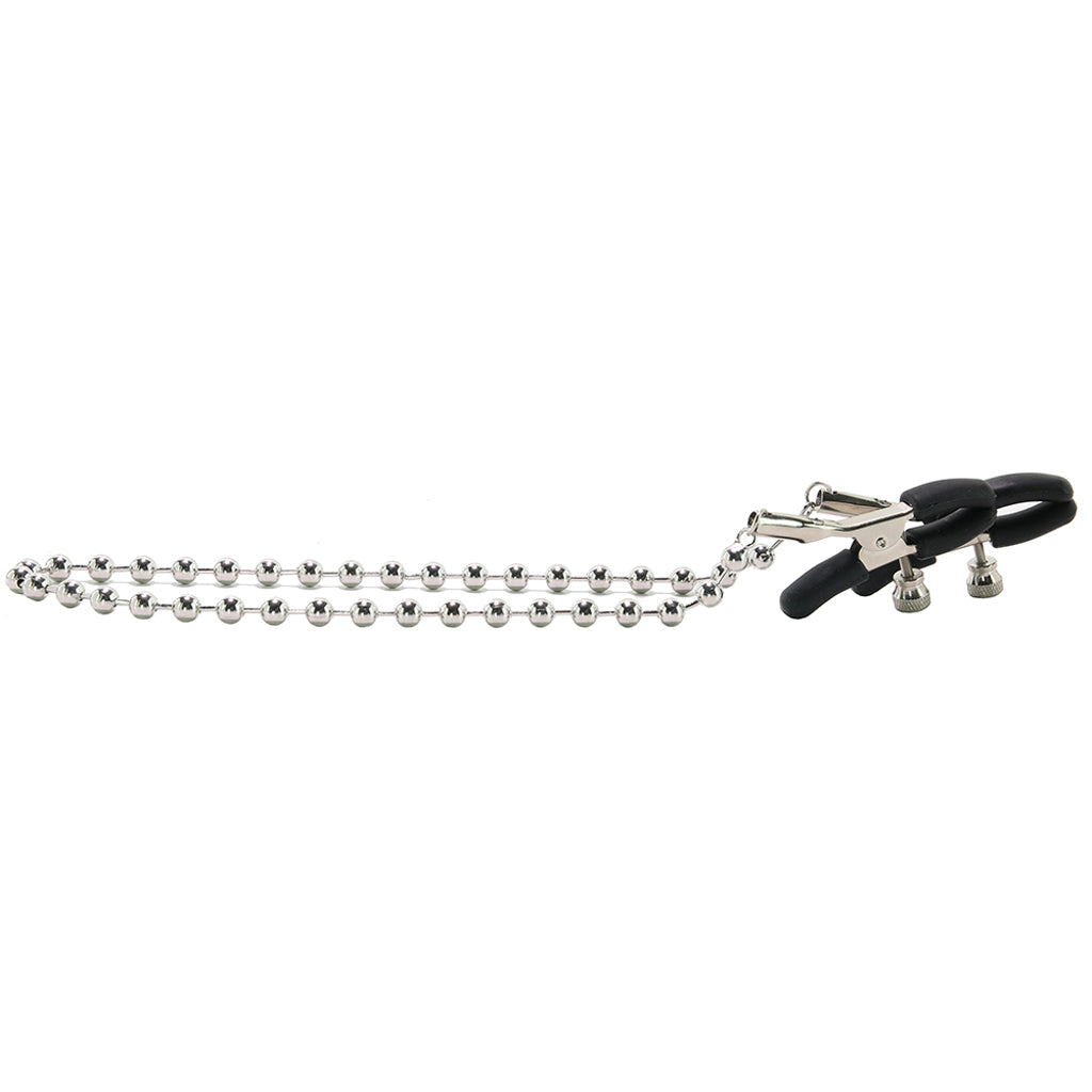 Beaded Nipple Clamps in Silver Bondage and Fetish > Nipple Stimulators & Clamps