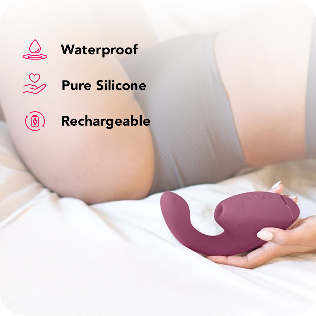 Womanizer Next Duo Clitoral Suction & G-Spot Vibe in Pink Vibrators > G-Spot Vibrators