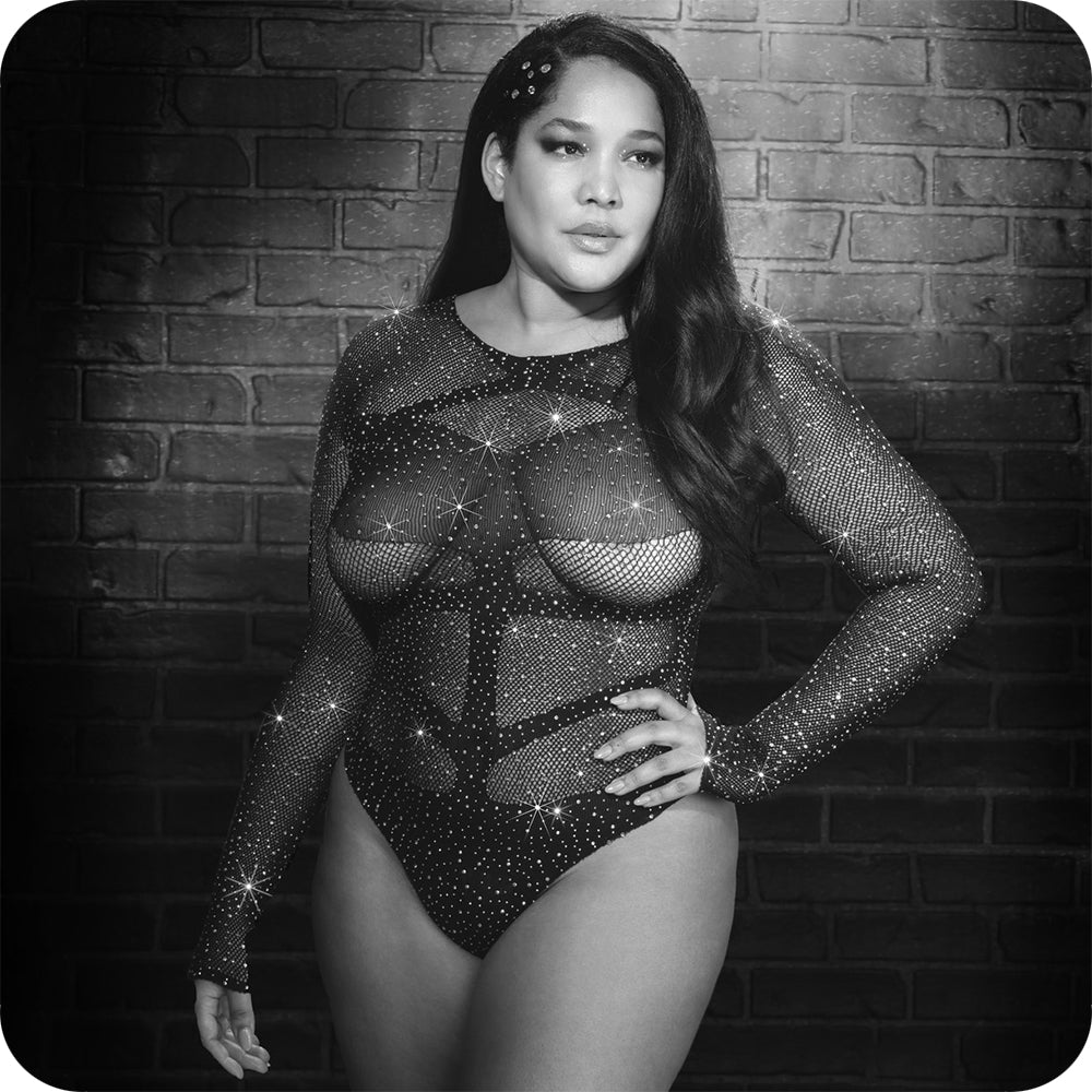 Radiance Long Sleeve Black Body Suit XL Lingerie > Lingerie