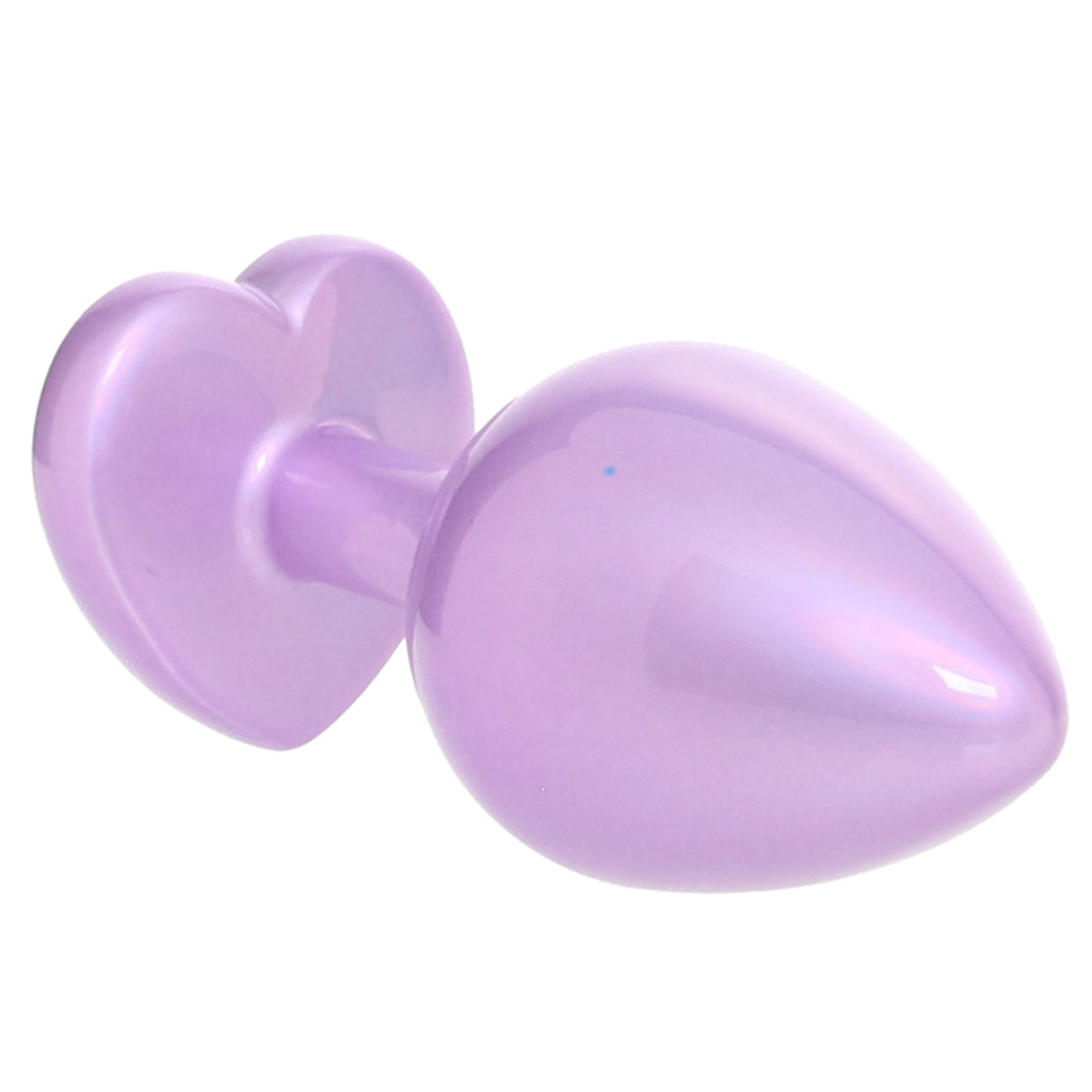 Jewel Amethyst Heart Plug in Large Anal Sex Toys > Butt Plugs