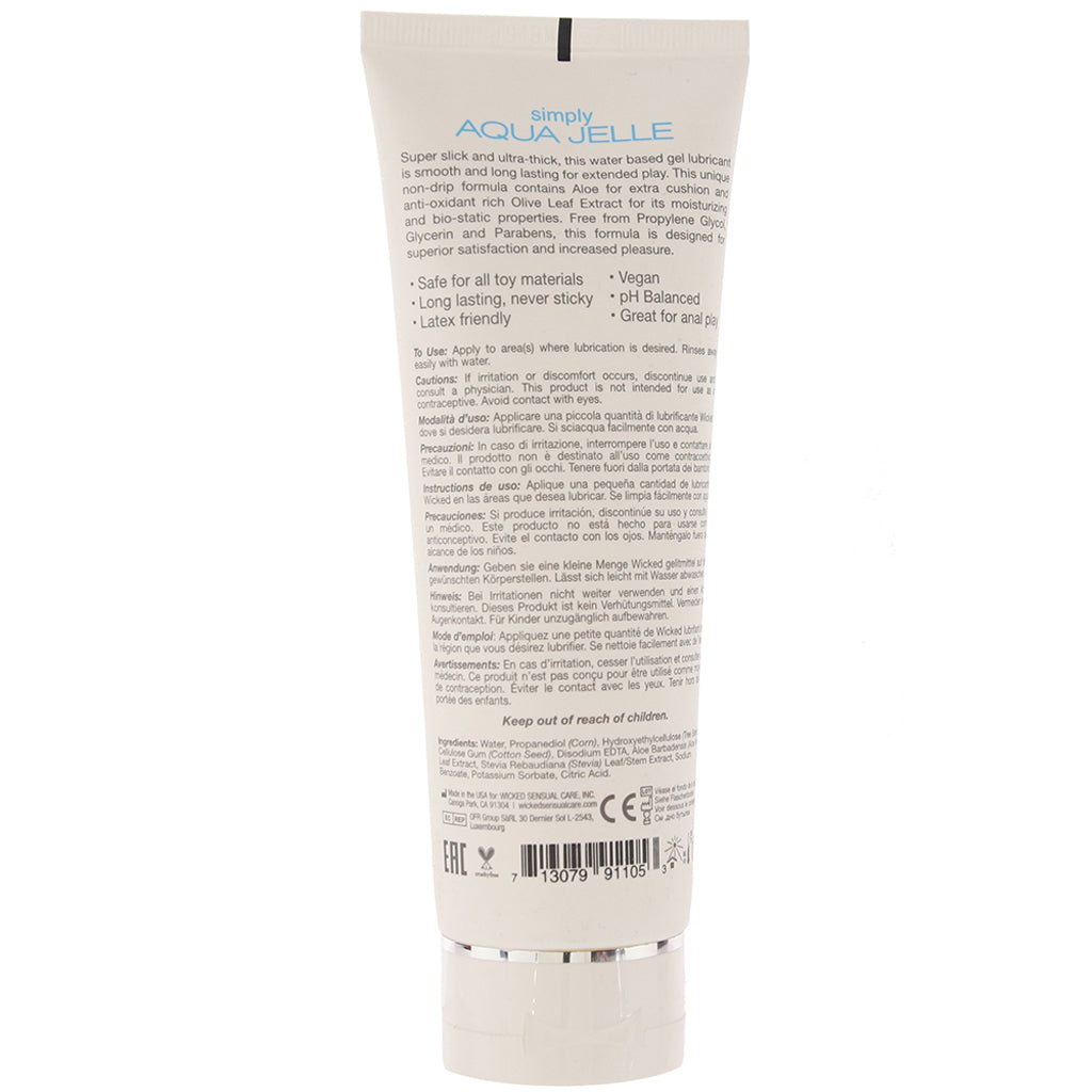 Simply Aqua Jelle Lube 4oz / 120ml Lubes and Lotions > Water Based Sex Lubes