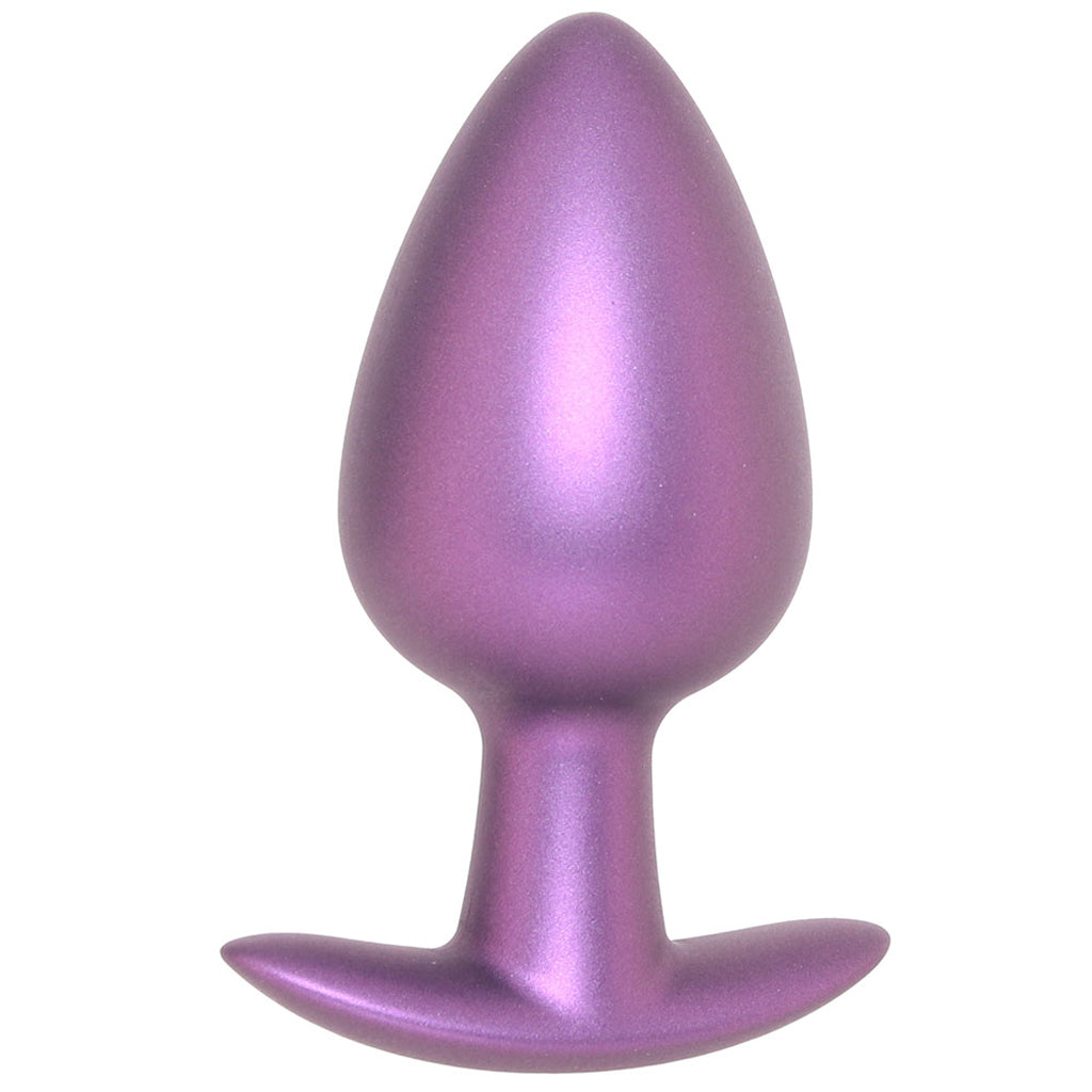 Ouch! Smooth Silicone 3.5 Inch Butt Plug in Metallic Purple Anal Sex Toys > Butt Plugs